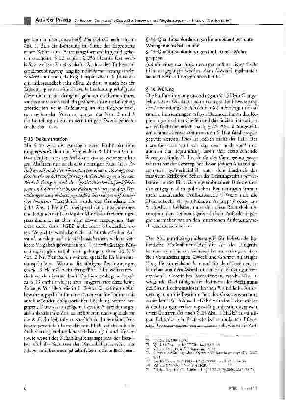 Vorschauseite 4: Das Hessische Gesetz über Betreuungsund Pflegeleistungen Ein kritischer Überblick (2. Teil)