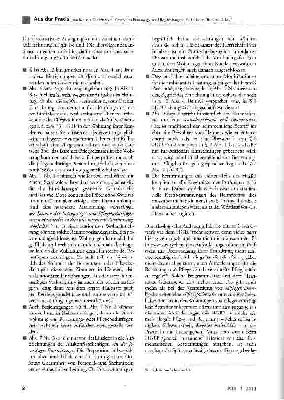 Vorschauseite 6: Das Hessische Gesetz über Betreuungsund Pflegeleistungen Ein kritischer Überblick (2. Teil)