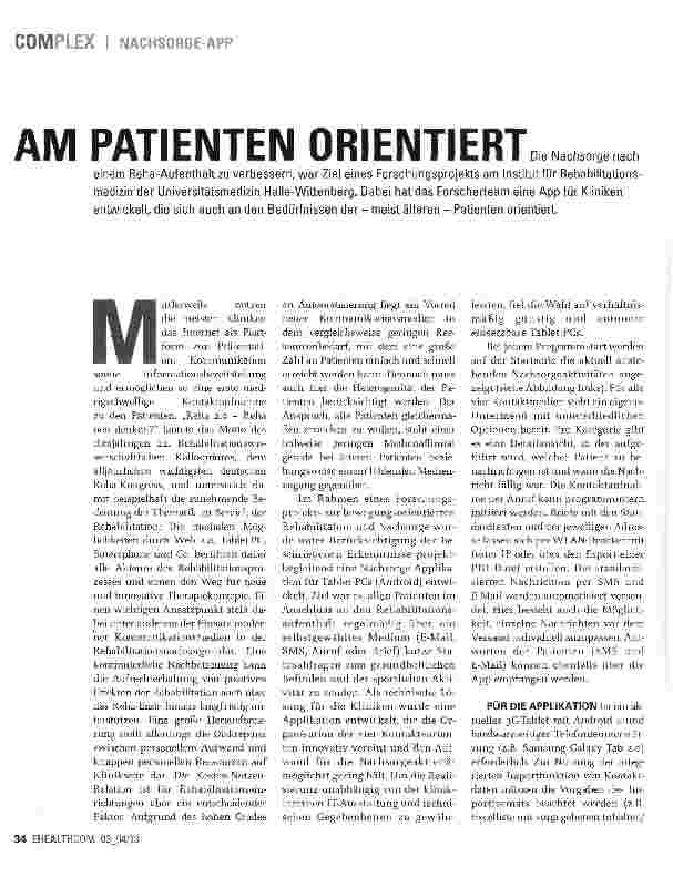 Vorschauseite 1: AM PATIENTEN ORIENTIERT