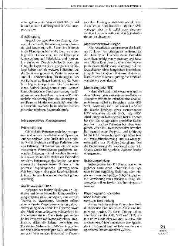 Vorschauseite 3: Kinderkardiologisches KnowHow für erwachsene Patienten