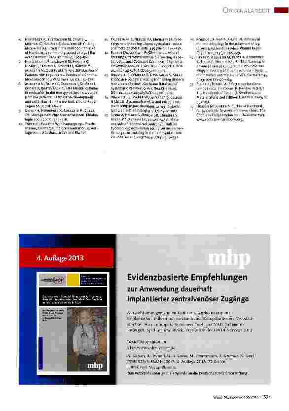 Vorschauseite 6: Überlegenheit hydroaktiver Wundauflagen im Vergleich zu passiven Wundauflagen in der Behandlung chronischer Wunden