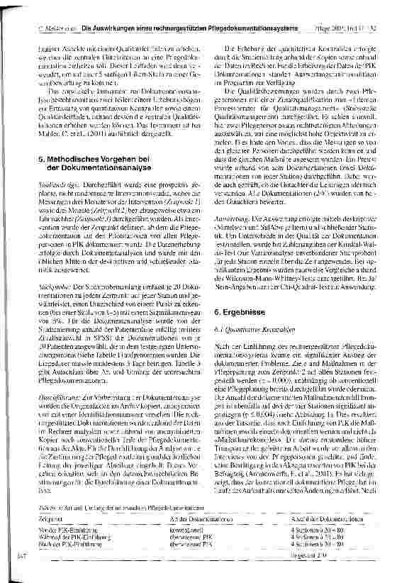 Vorschauseite 4: Die Auswirkungen eines rechnergestützten Pflegedokumentationssystems auf die Quantität und Qualität von Pflegedokumentationen