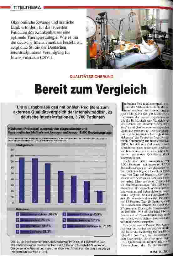 Vorschauseite 1: Bereit zum Vergleich Qualitätssicherung
