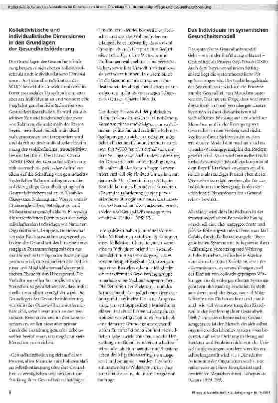 Vorschauseite 4: Kollektivistische und individualistische Dimensionen in den Grundlagen kultursensibler Pflege und Gesundheitsförderung