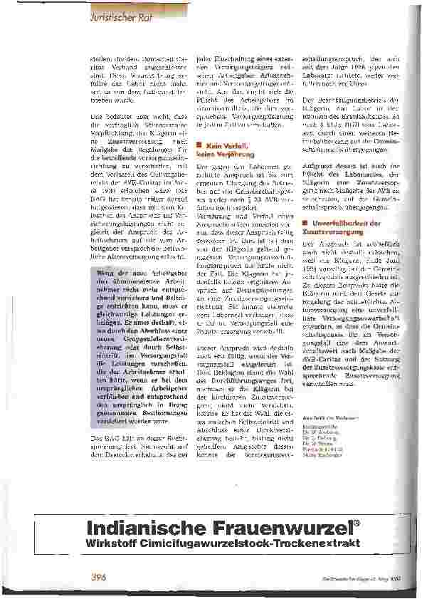 Vorschauseite 3: Zusätzliche Altersversorgung bei Betriebsübergang