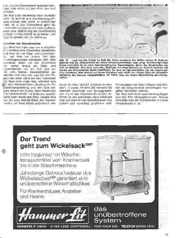 Vorschauseite 6: Grundlagen und Technik des Gipsverbandes 37. Folge: Der Klumpfuß-Gipsverband (Fortsetzung)