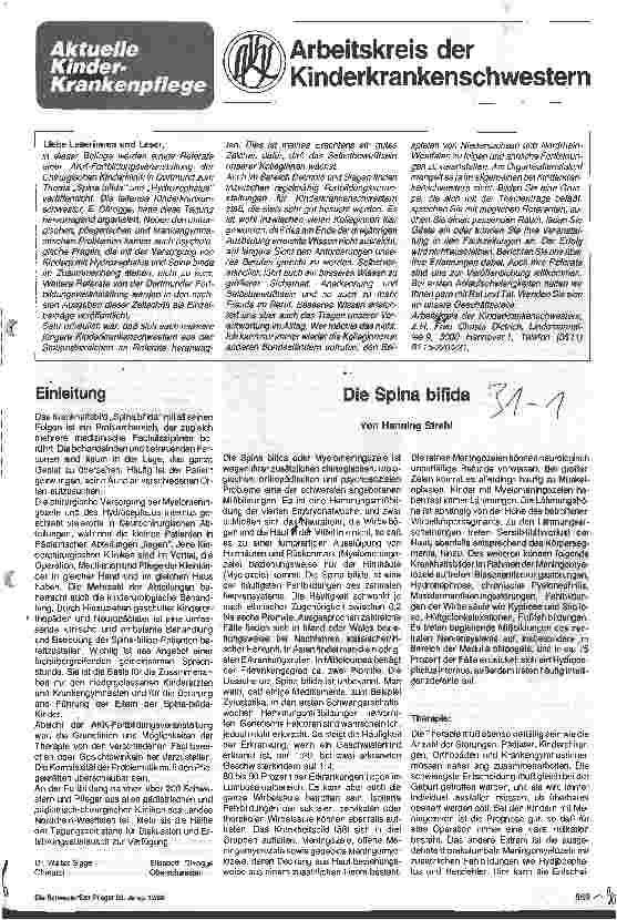 Vorschauseite 1: Die Spina bifida