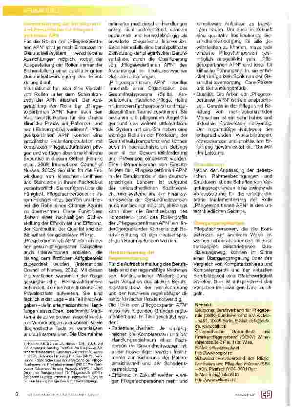 Vorschauseite 2: Advanced Nursing Präctice in Deutschland, Österreich und der Schweiz