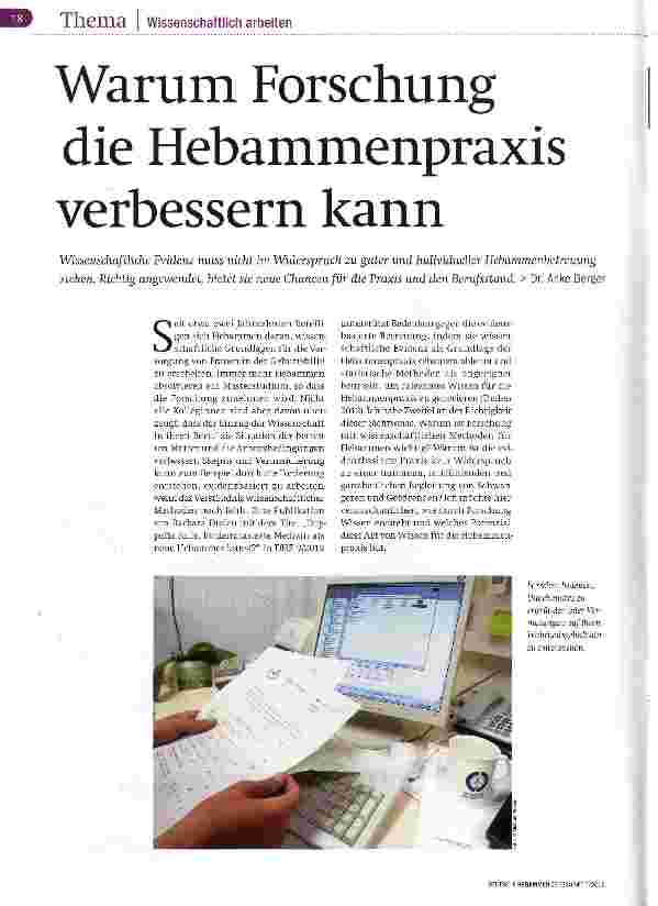 Vorschauseite 1: Warum Forschung die Hebammenpraxis verbessern kann