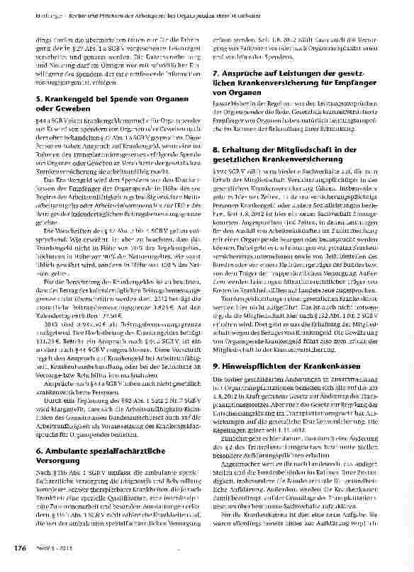 Vorschauseite 3: Rechte und Pflichten der Arbeitgeber bei Organspenden ihrer Mitarbeiter