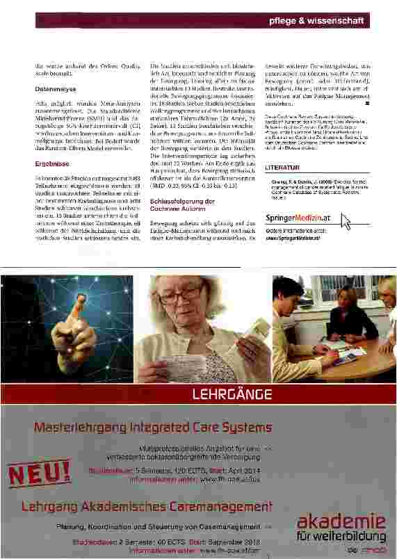 Vorschauseite 2: Cochrane Pflege Forum