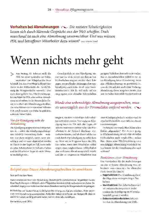 Vorschauseite 1: Wenn nichts mehr geht