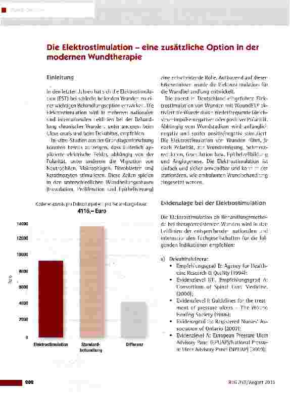 Vorschauseite 1: Die Elektrostimulation - eine zusätzliche Option in der modernen Wundtherapie