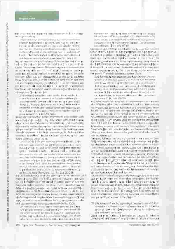 Vorschauseite 5: Zum Stellenwert der Elternarbeit in der ambulanten ergotherapeutischen Versorgung aus Perspektive der professionellen Akteure