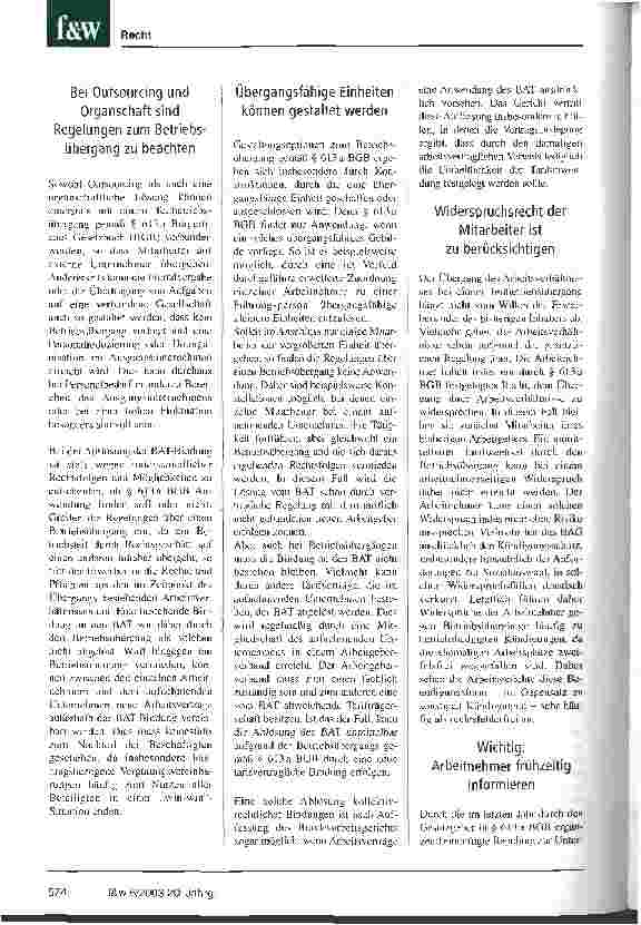Vorschauseite 3: Die Trennung vom BAT ist möglich Outsourcing und Organschaft bieten sich an