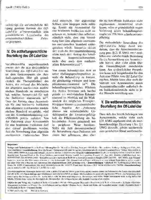 Vorschauseite 3: Der Vertrieb von Arzneimitteln außerhalb zugelassener Indikationen in wettbewerbsrechtlicher Perspektive Die Beurteilung des Off-Label-Use nach dem Arzneimittel-, Sozialund Arztha…