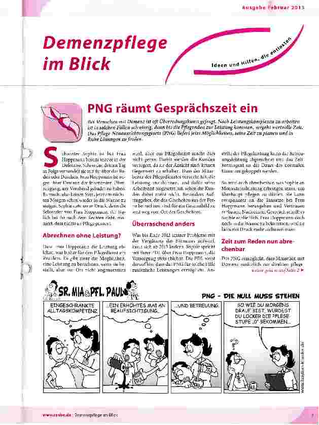 Vorschauseite 1: PNG räumt Gesprächszeit ein