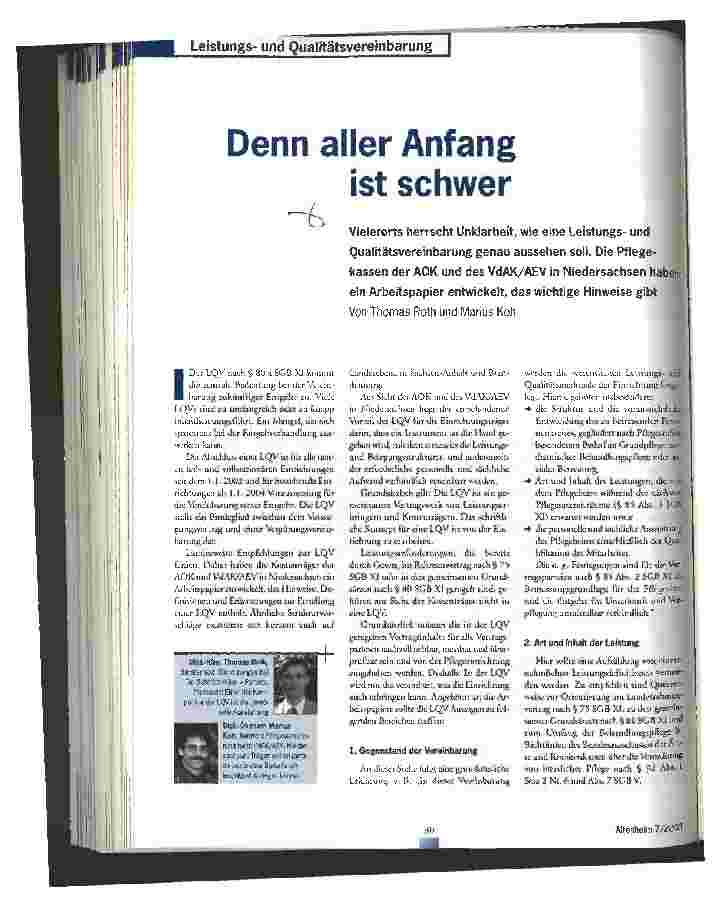 Vorschauseite 1: Denn aller Anfang ist schwer