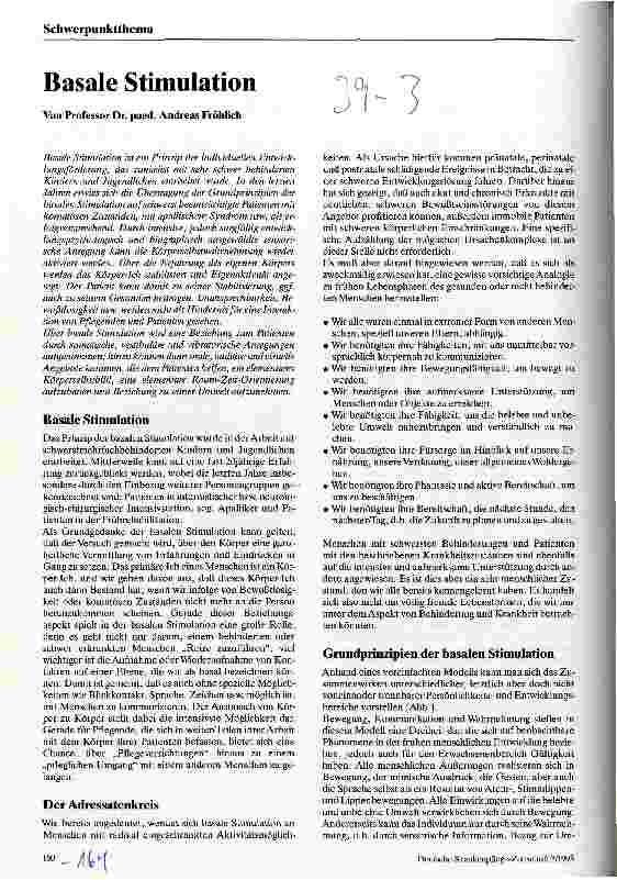 Vorschauseite 1: Basale Stimulation