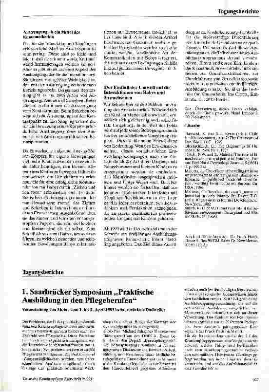 Vorschauseite 4: Kinaesthetic Infant Handling (KIH) Der Umgang mit Säuglingen und Kleinkindern auf der Grundlage der Kinästhesie