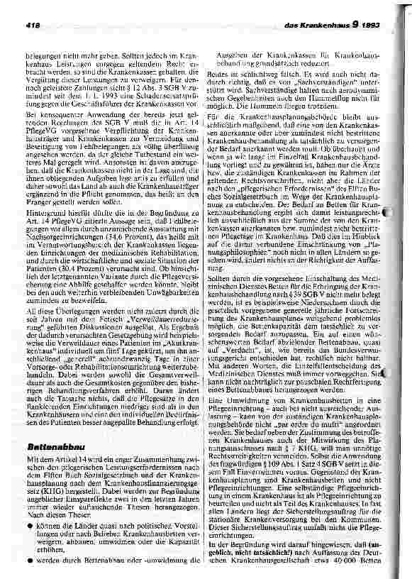 Vorschauseite 5: Finanzierung der Pflegeversicherung - ein Modell für die künftige Kran kenhausfinanzierung?