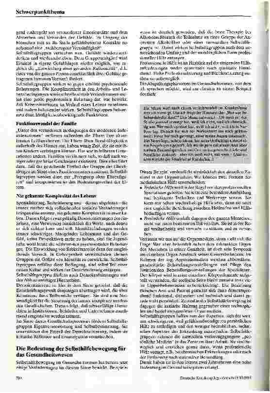 Vorschauseite 4: Wer sich nicht selbst helfen will, dem kann niemand helfen Zur Bedeutung der Selbsthilfegruppen für den einzelnen u. d. Gesellsch