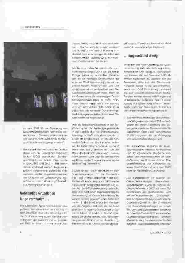 Vorschauseite 3: Qualitätsreform; So schön hätte es werden können!