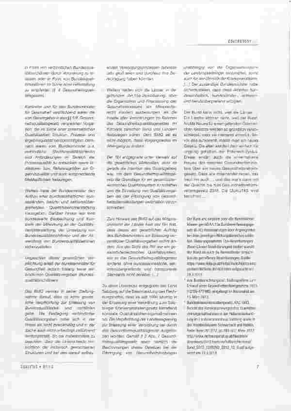 Vorschauseite 4: Qualitätsreform; So schön hätte es werden können!