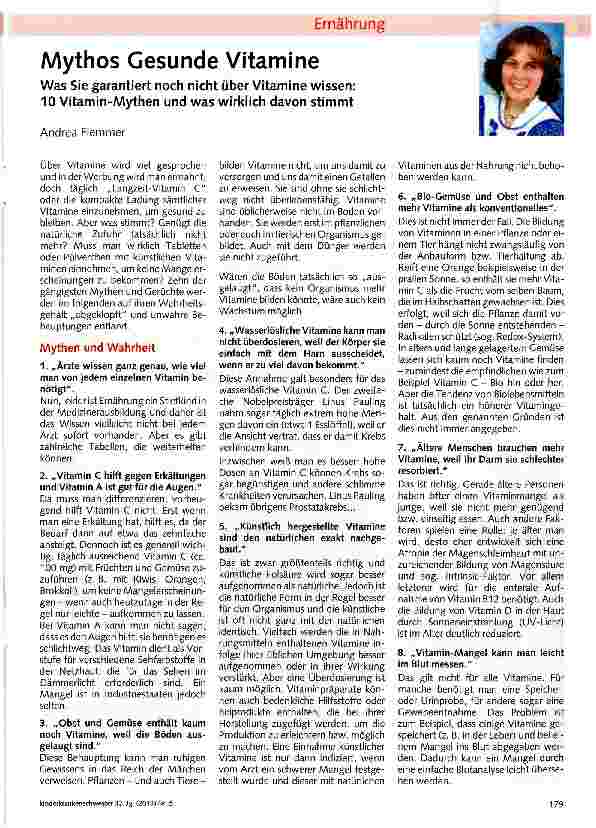 Vorschauseite 1: Mythos Gesunde Vitamine