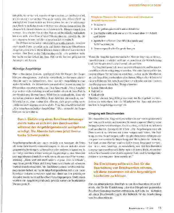 Vorschauseite 2: Angehörige mit ins Boot holen!