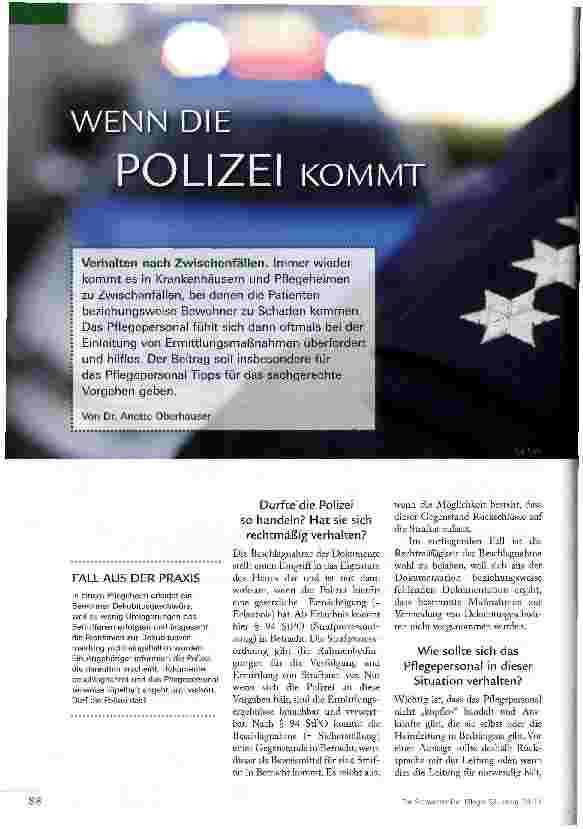 Vorschauseite 1: Wenn die Polizei kommt