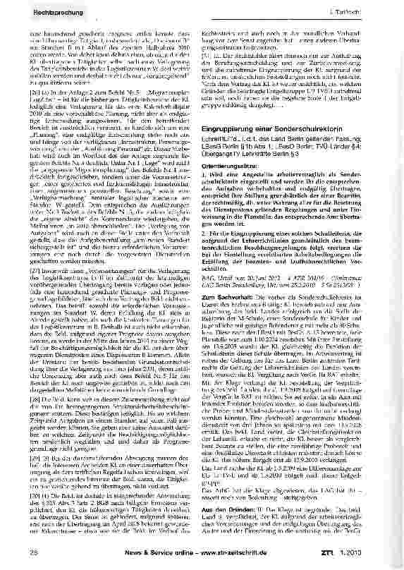 Vorschauseite 3: Vorübergehende Übertragung einer höher-wertigen Tätigkeit BAT § 22 Abs. 2, § 24 Abs. 1; TVöD § 14