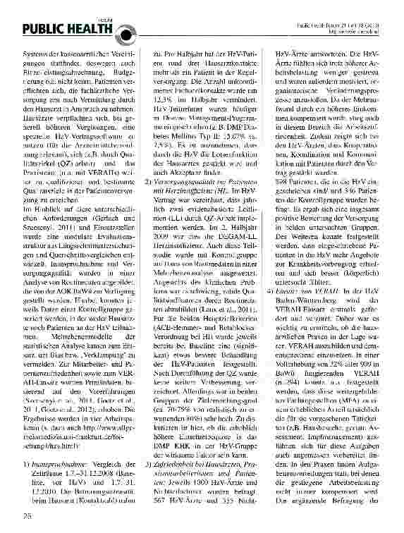 Vorschauseite 2: Evaluation der Hausarztzentrierten Versorgung in Baden-Württemberg