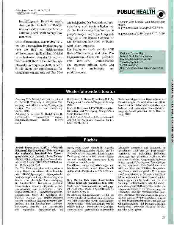 Vorschauseite 3: Evaluation der Hausarztzentrierten Versorgung in Baden-Württemberg