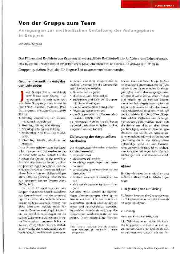 Vorschauseite 1: Von der Gruppe zum Team