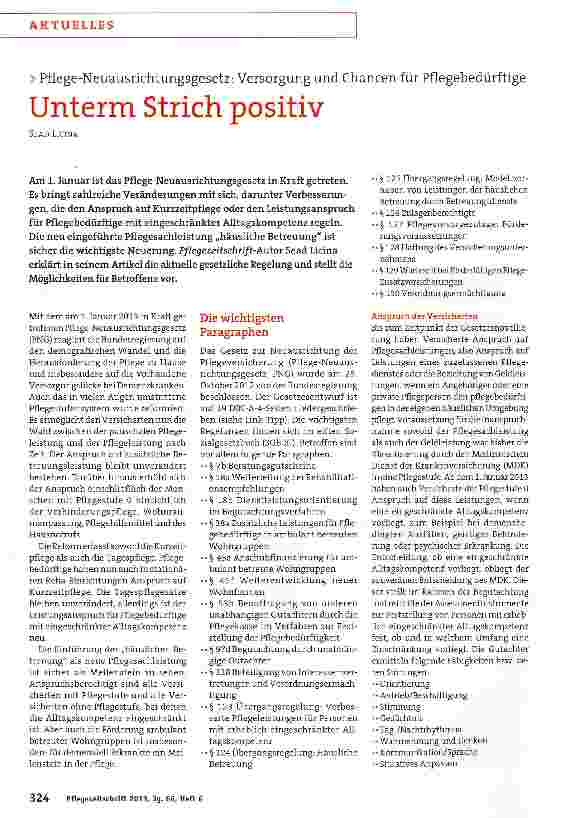 Vorschauseite 1: Unterm Strich positiv