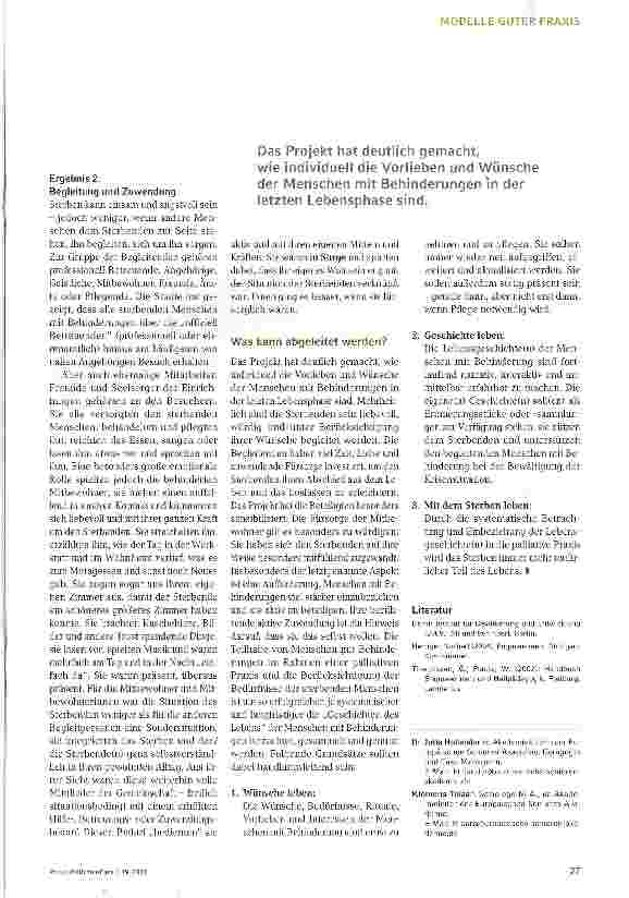 Vorschauseite 2: „Sorgende Zuwendung