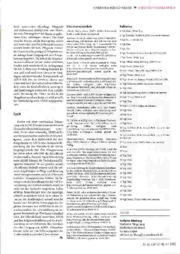 Vorschauseite 4: Zur Chronizität der Aufmerksamkeitsdefizit Hyperaktivitätsstörung