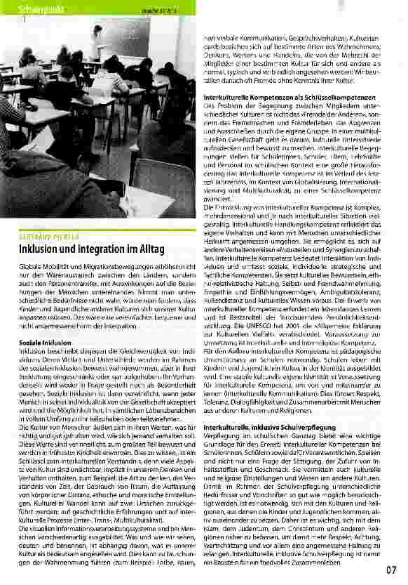 Vorschauseite 1: Inklusion und Integration im Alltag