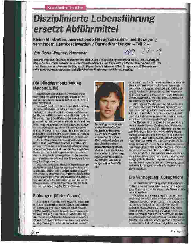 Vorschauseite 1: Disziplinierte Lebensführung ersetzt Abführmittel Teil 2