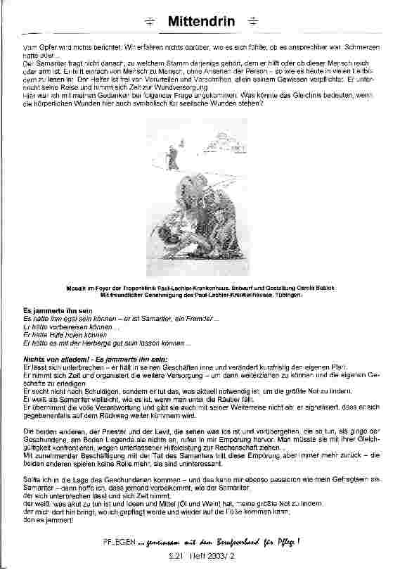 Vorschauseite 2: Der barmherzige Samariter - Ein neuer Weg mit einer altvertrauten Geschichte
