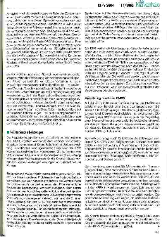 Vorschauseite 2: Kernelemente der KFPV 2004 - Weichenstellung für die Systementwicklung?