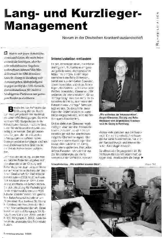 Vorschauseite 1: Langund Kurzlieger-Management Novum in der Deutschen Krankenhauslandschaft