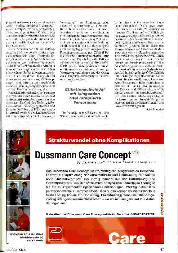 Vorschauseite 3: Öffnung der Krankenhäuser: Das ambulante Geschäft gelingt nur mit sinnvoller Vernetzung