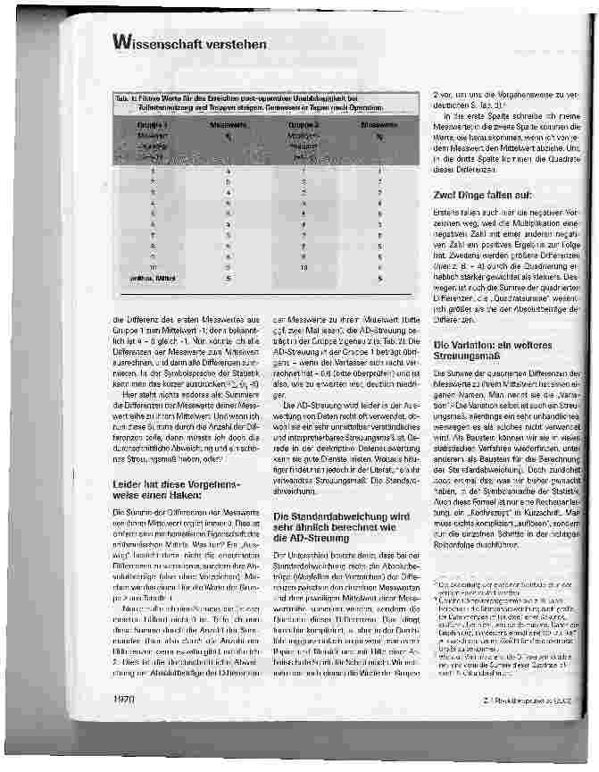 Vorschauseite 3: Folge 10: Von Varianzen, Standardabweichungen undanderen Streuungsmaßen