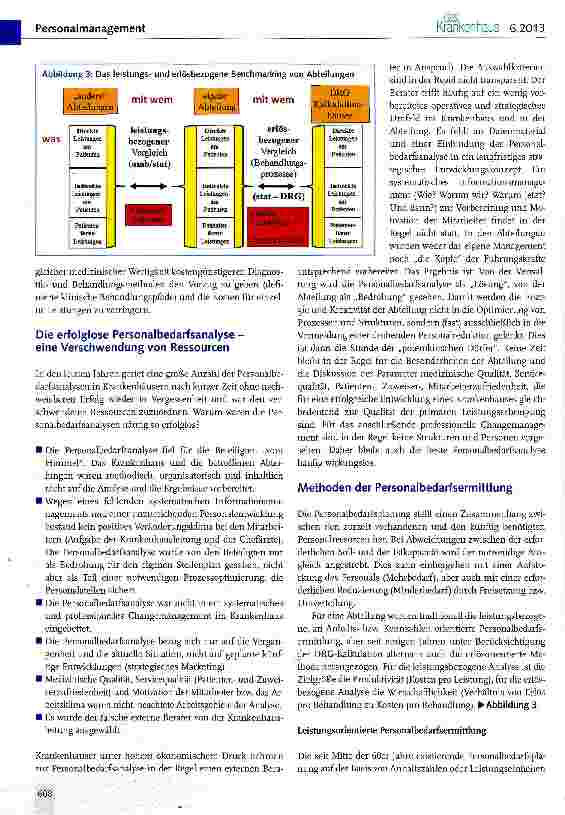 Vorschauseite 3: Personalbedarfsanalyse: Vom isolierten Kostenreduktionsprogramm zum Baustein einer erfolgreichen Prozessoptimierung