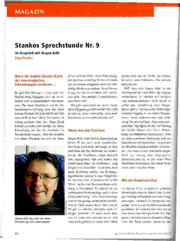 Vorschauseite 1: Stankos Sprechstunde Nr. 9