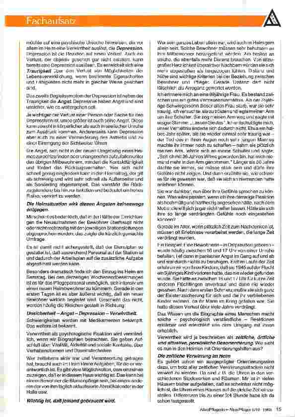 Vorschauseite 3: Verwirrt das Heim seine Bewohner? Das Heim - ein Auslösefaktor für Verwirrtheitszustände im Alter