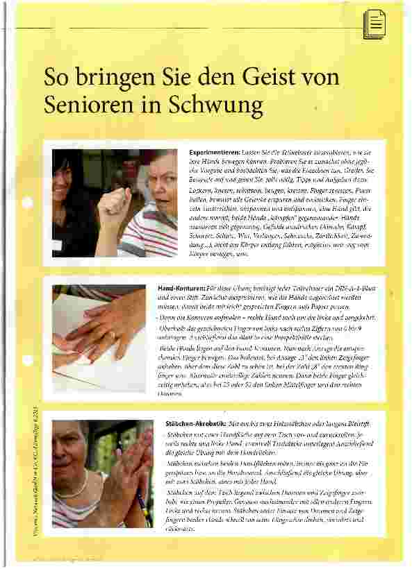 Vorschauseite 1: So bringen Sie den Geist von Senioren in Schwung