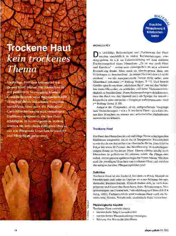 Vorschauseite 1: Trockene Haut kein trockenes Thema